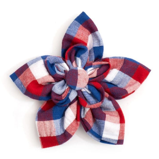 Red/White/Blue Check Flower