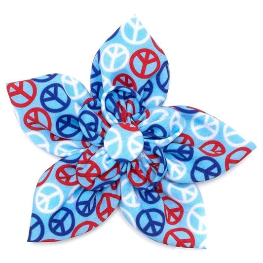 Red, White, and Blue Peace Flower