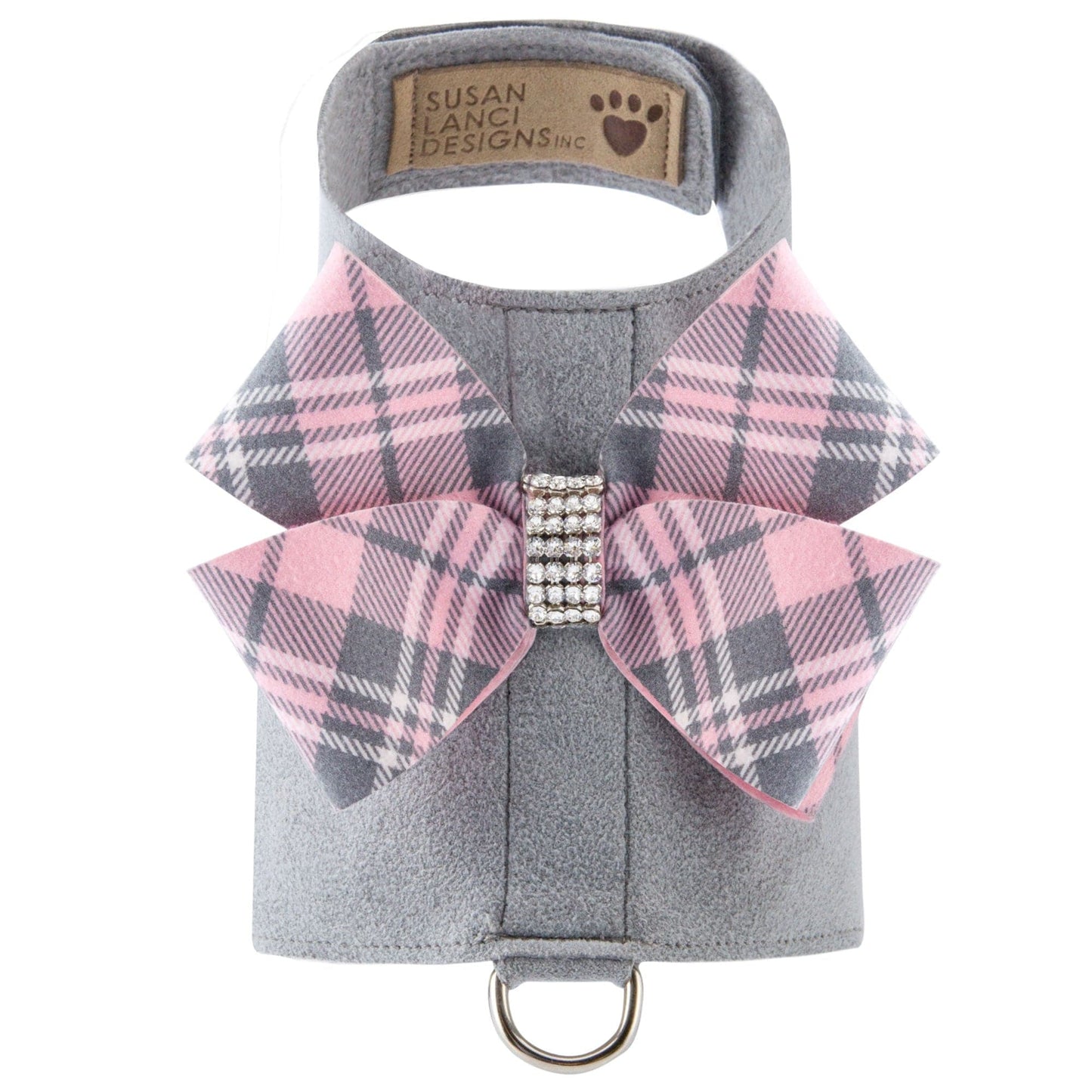 Scotty Puppy Pink Plaid Nouveau Bow Bailey Harness