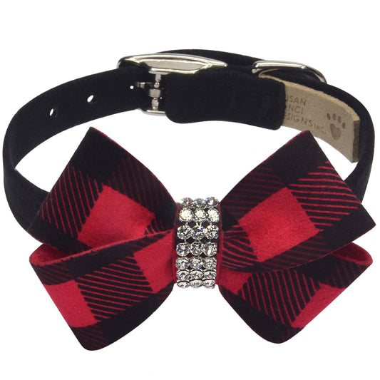 Red Gingham Nouveau Bow Collar