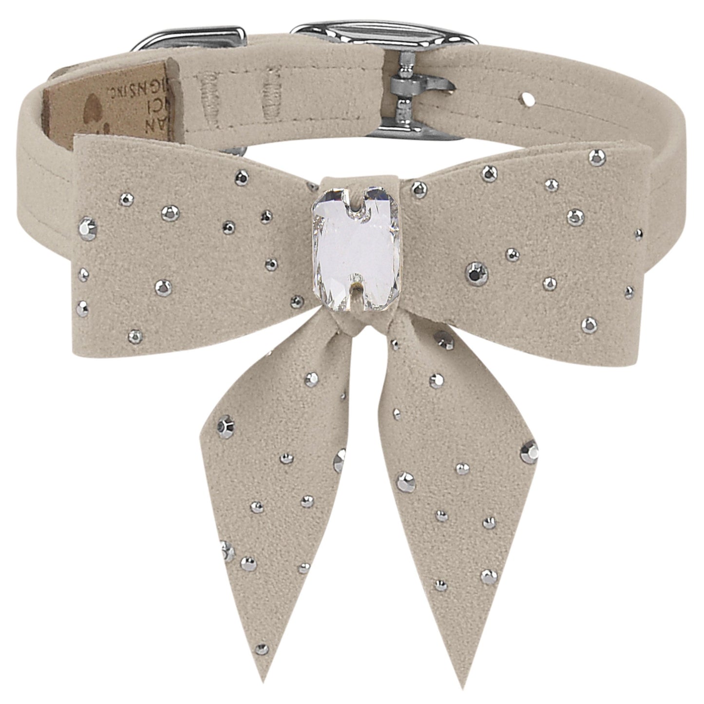 Silver Stardust Tail Bow Collar