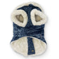 Furry Runner Dog Coat - Denim