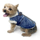 Furry Runner Dog Coat - Denim