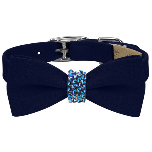 Midnight Puparoxy Indigo Bow Tie 1/2" Collar