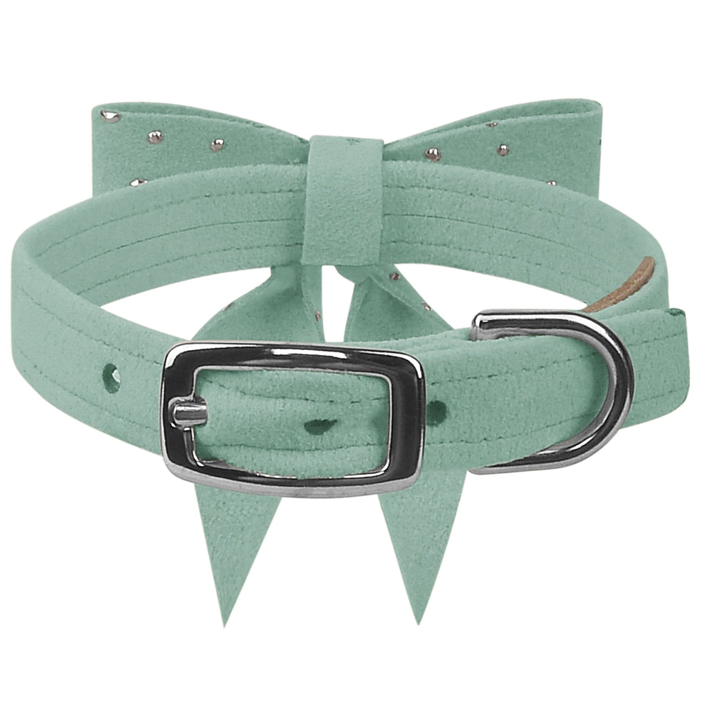 Silver Stardust Tail Bow Collar