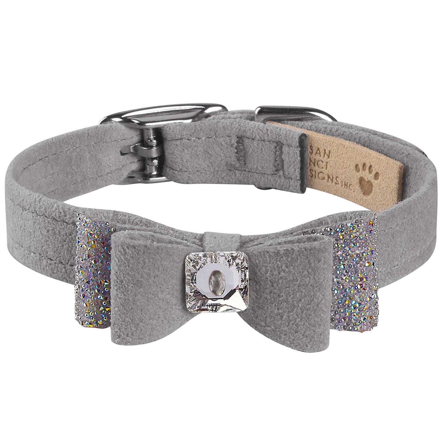 Aurora Borealis Crystal Stellar Big Bow Collar