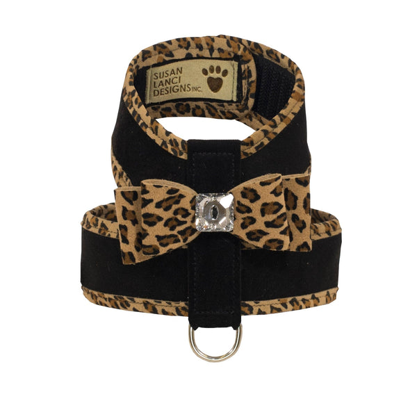 Cheetah Couture Big Bow Tinkie Harness with Cheetah Trim
