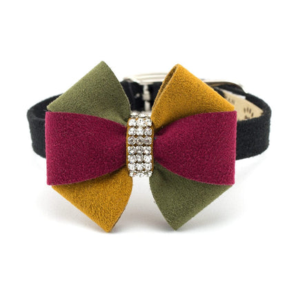 Autumn Pinwheel Bow Collar