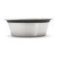 Food-Safe Stainless Steel Dog Bowl with Rubber Rim