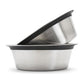 Food-Safe Stainless Steel Dog Bowl with Rubber Rim