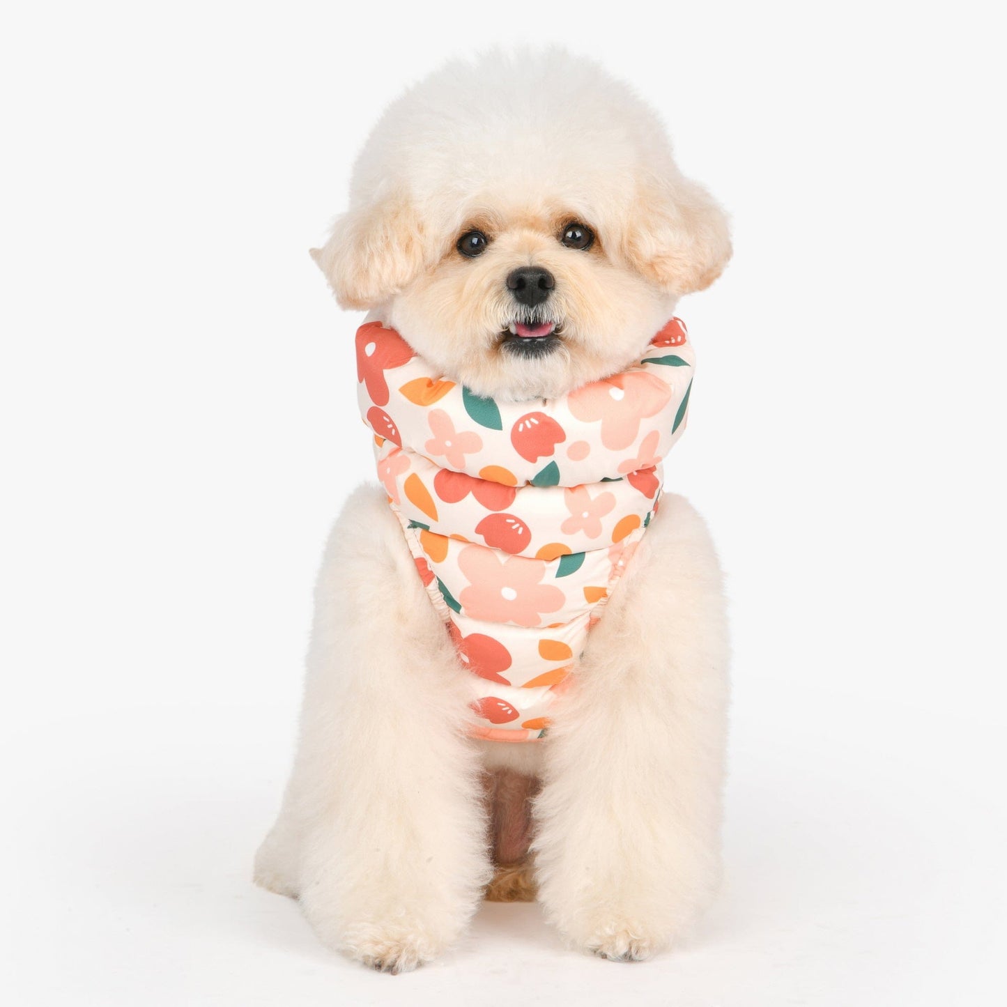 HIBISCUS DOG COAT - ORANGE