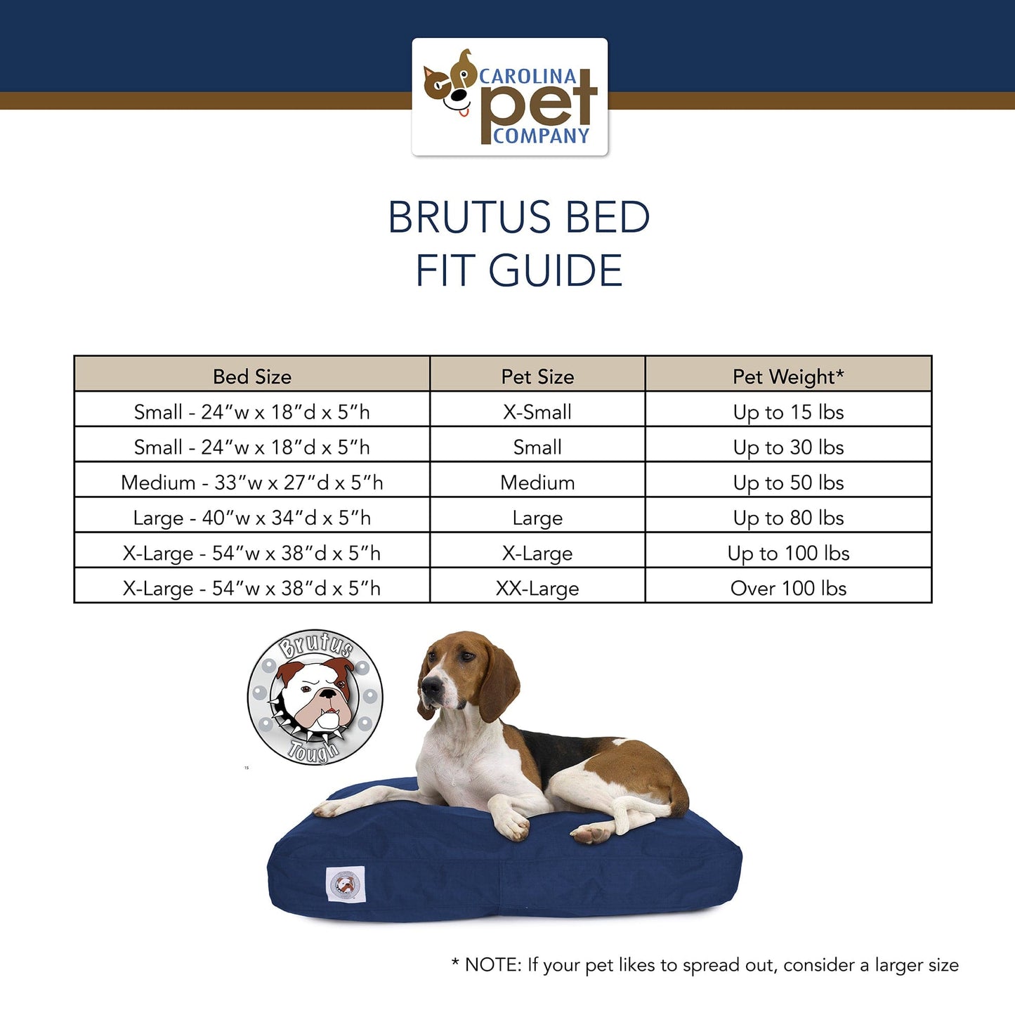 Brutus Tuff Pet Napper Bed - Tan