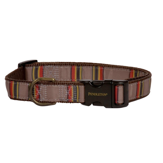 Pendleton Vintage Camp Hiker Pet Collar and Leash Collection - Mineral Umber