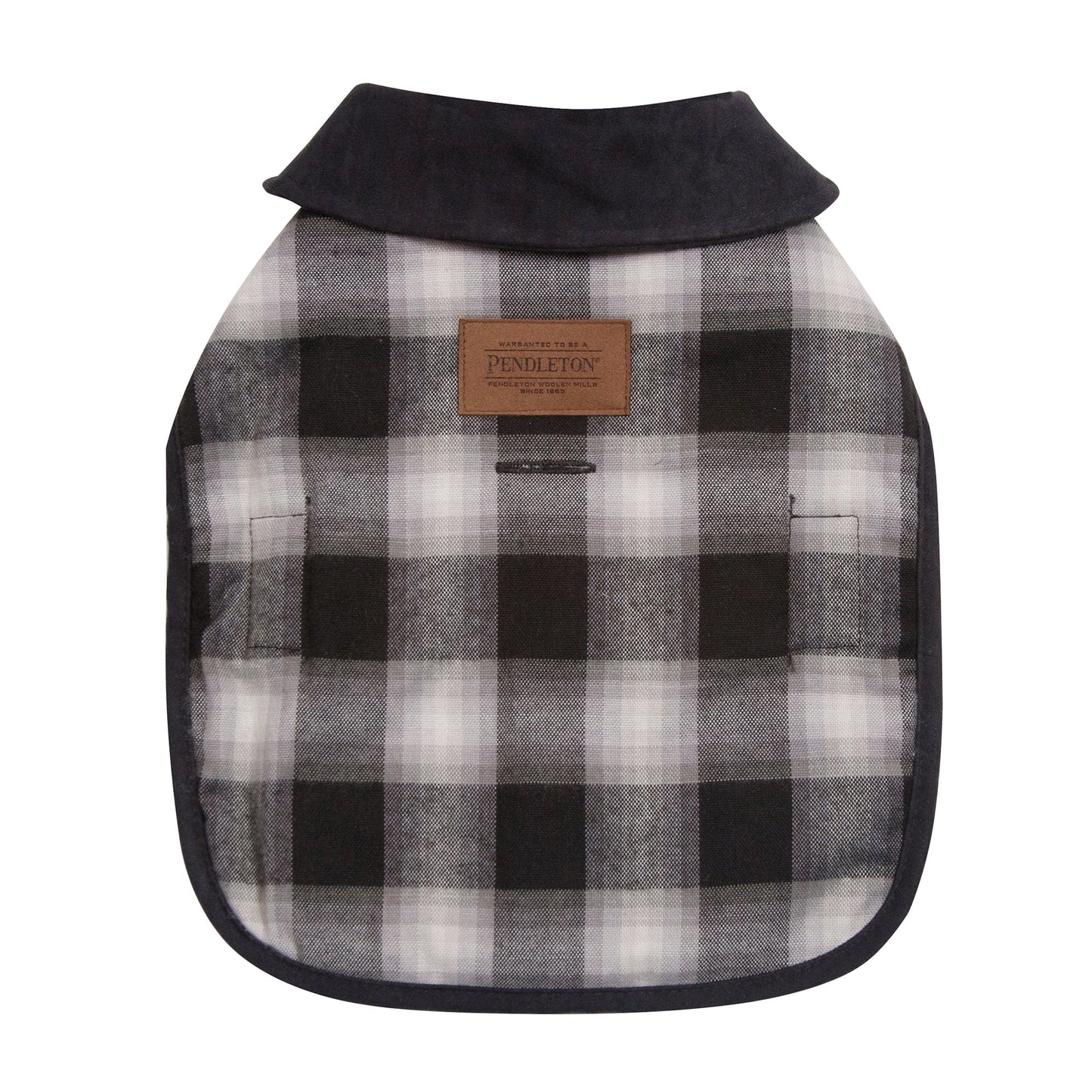 Pendleton Pet Plaid Coat - Charcoal Ombre