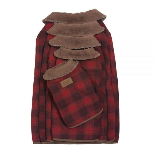 Pendleton Pet Plaid Coat - Red Ombre