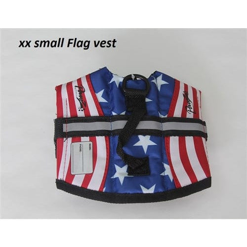 PAWZ Pet Life Vest  - USA Flag Nylon Dog Life Jacket