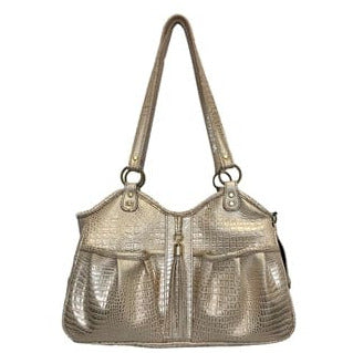 Metro - Gold Croc with Tassel Bag