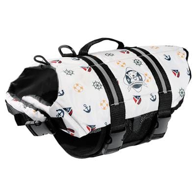 Dog Life Jacket - The Paws Aboard Dog Life Vest - Nautical