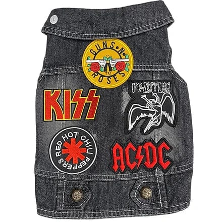 Denim Rocker Vest - Guns & Roses