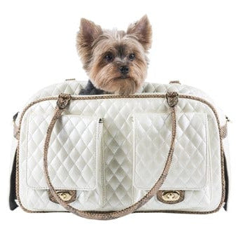 Marlee Bag - Ivory Quilted with Snake