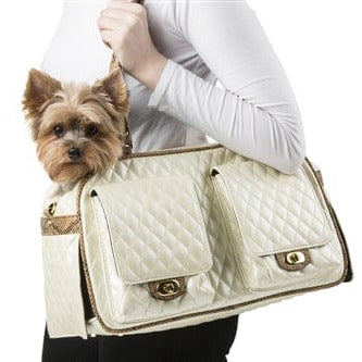 Marlee Bag - Ivory Quilted with Snake