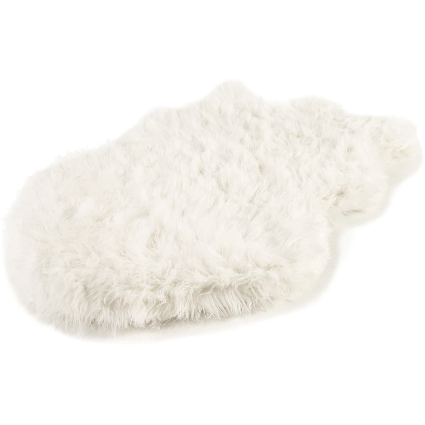 PupRug™ Faux Fur Orthopedic Dog Bed - Curve Polar White