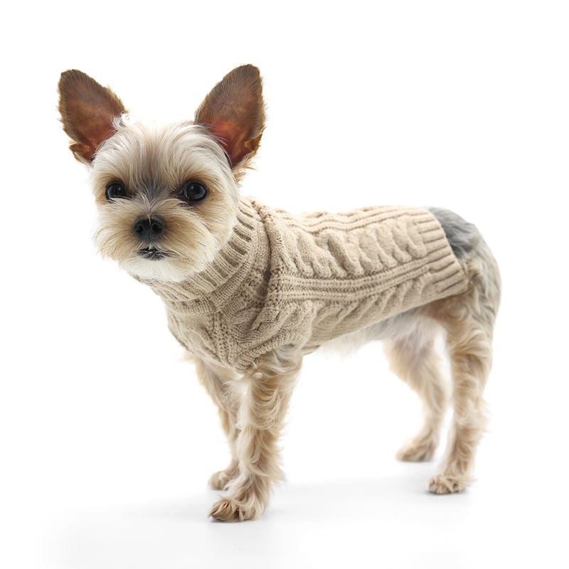 Classic Beige Dog Sweater