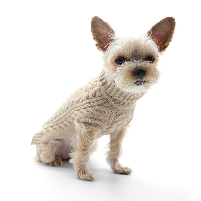 Classic Beige Dog Sweater