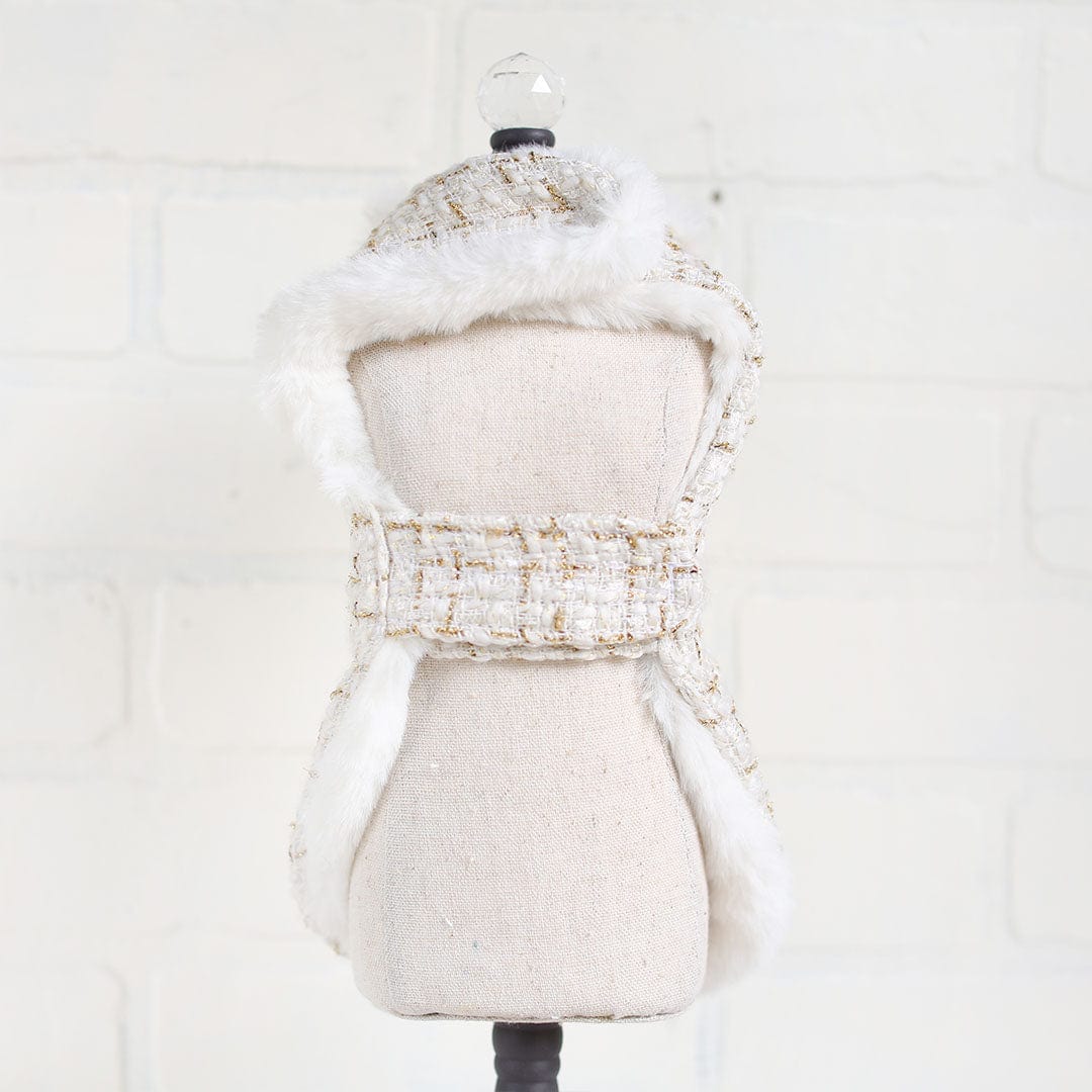 Chantel Tweed Dog Coat Cream