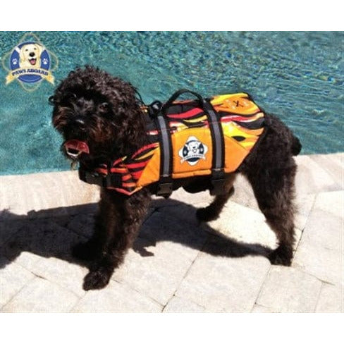 Dog Life Jacket - The Paws Aboard Dog Life Vest - Flames