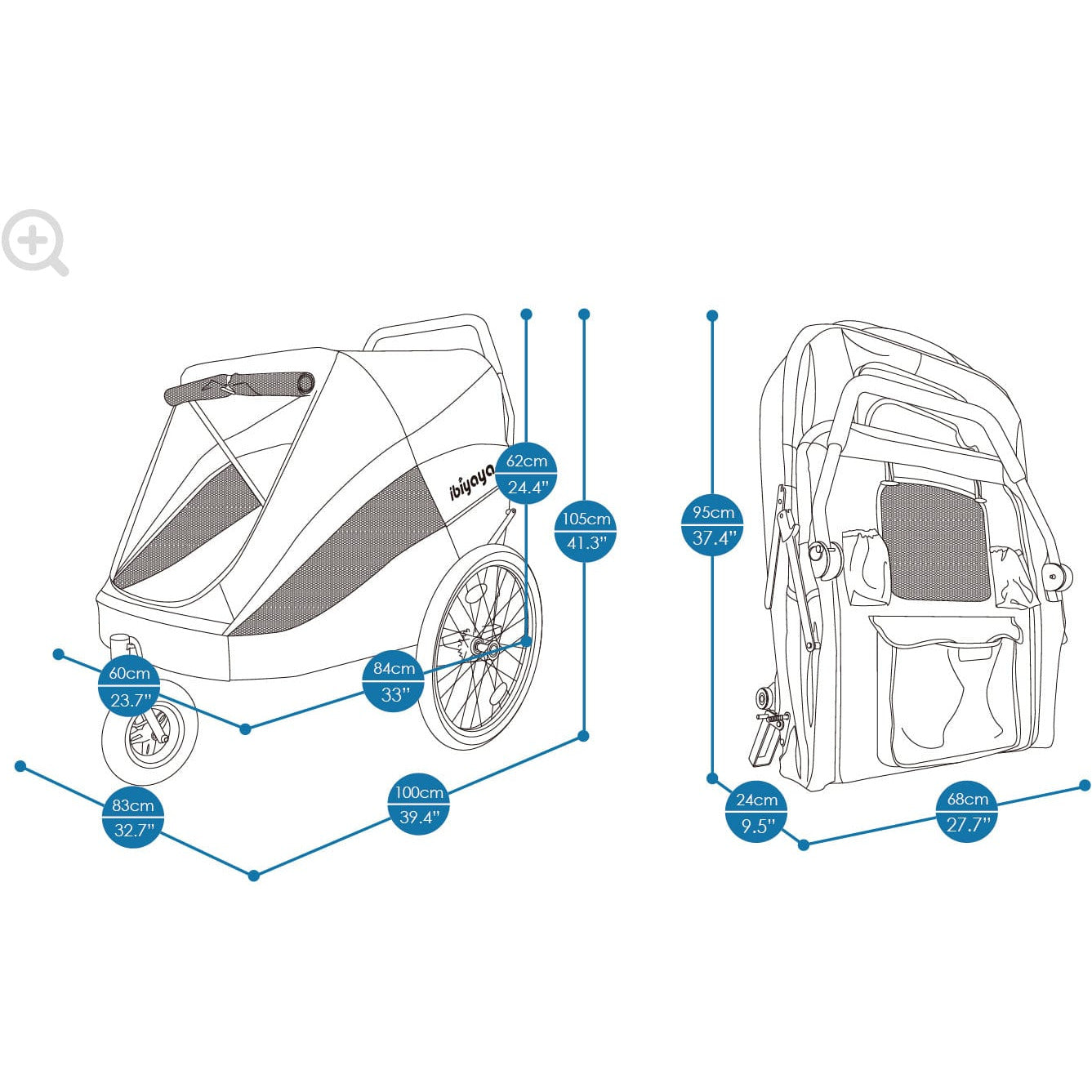 Hercules Heavy-Duty Pro Pet Stroller and Bike Trailer