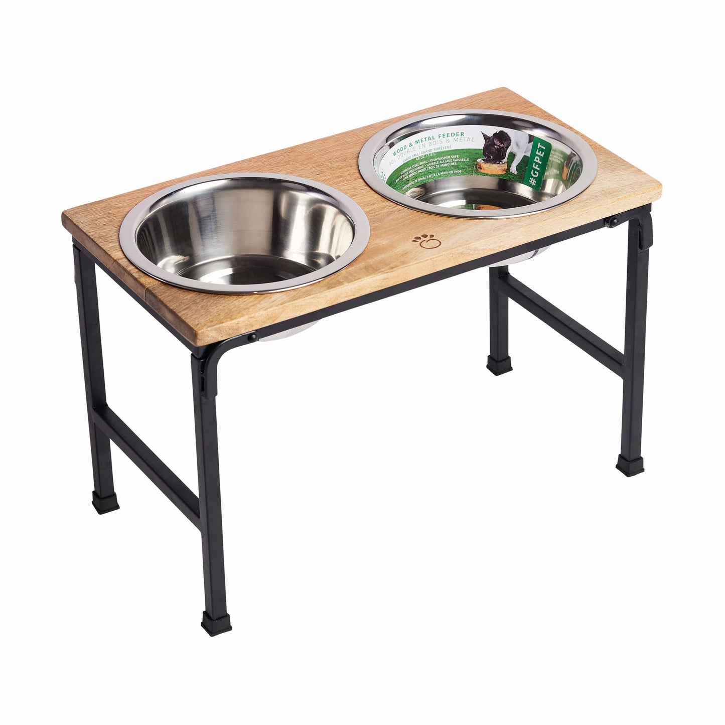 GF Pet - Wood & Metal Elevated Feeder