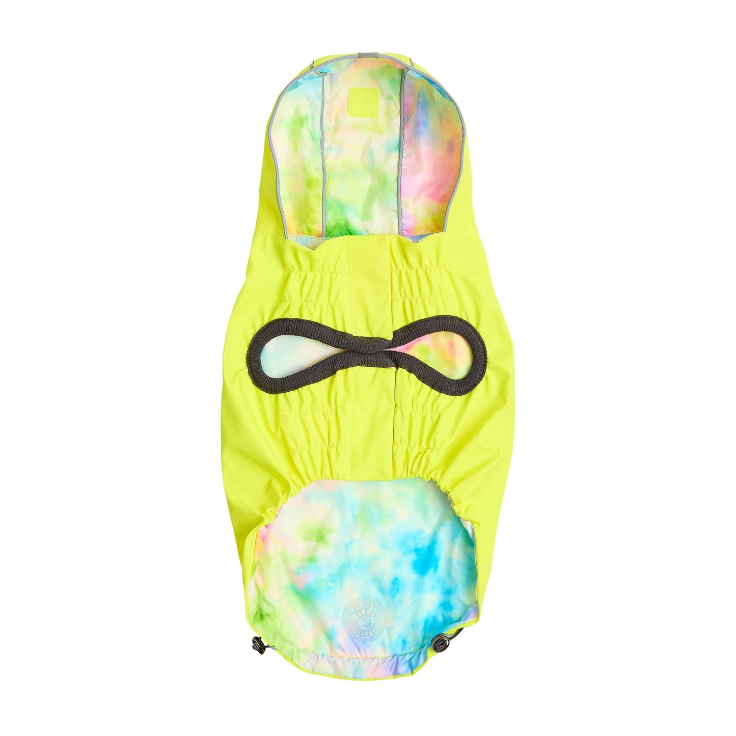 GF Pet - Reversible Raincoat - Neon Yellow with Tie Dye