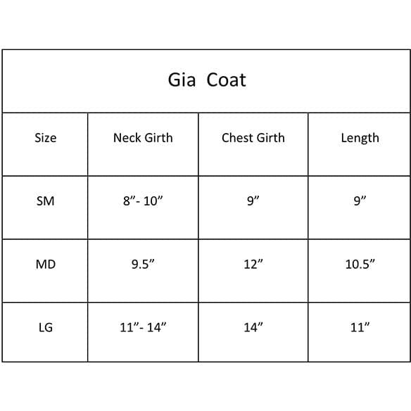 Gia Dog Coat Silver