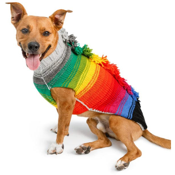 Rainbow Mohawk Wool Dog Sweater