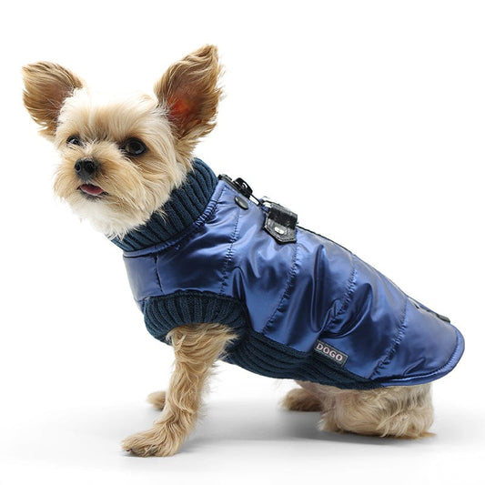 Runner Dog Coat Metallic Blue