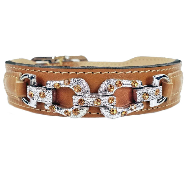 After Eight in Natural Tan Dog Collar