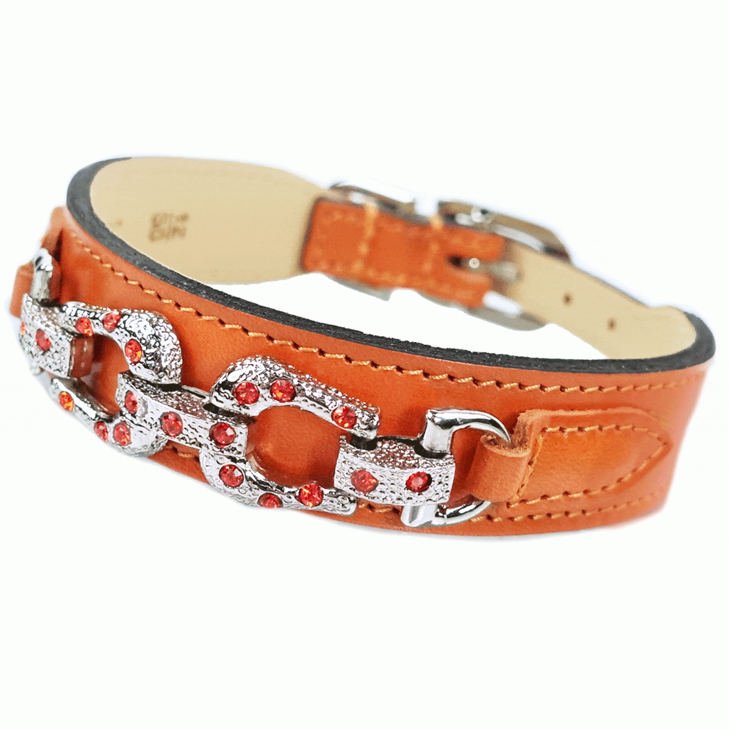 After Eight in Tangerine Dog Collar