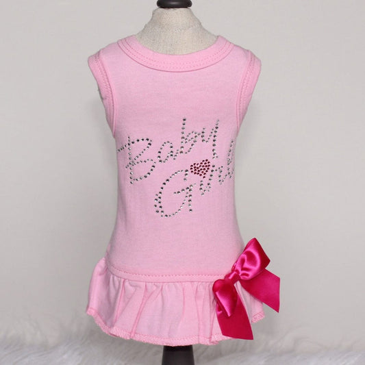 Baby Girl Dog Dress -Pink