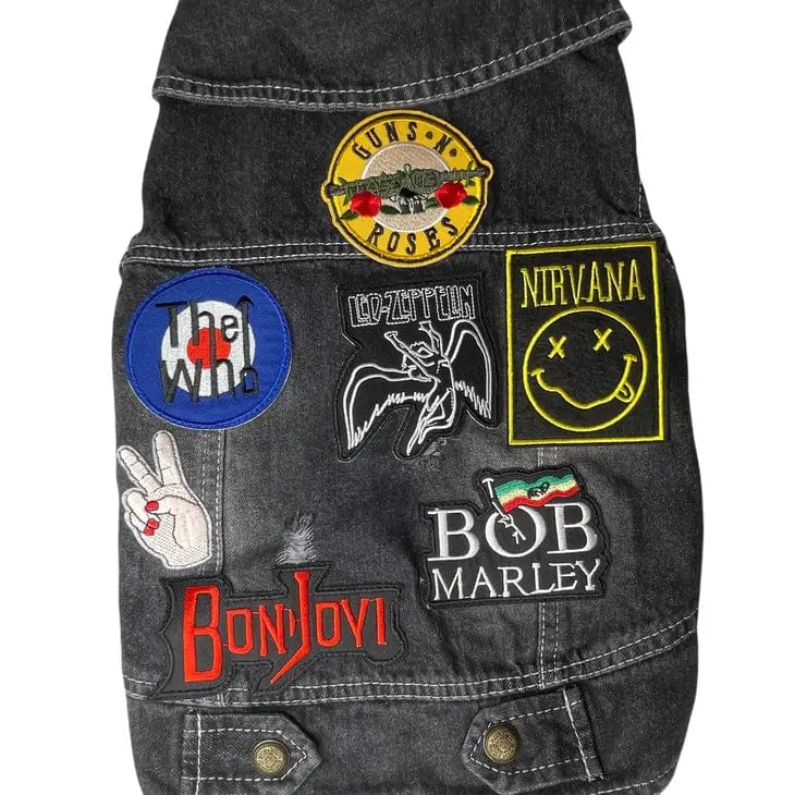 Denim Rocker Vest - Guns & Roses