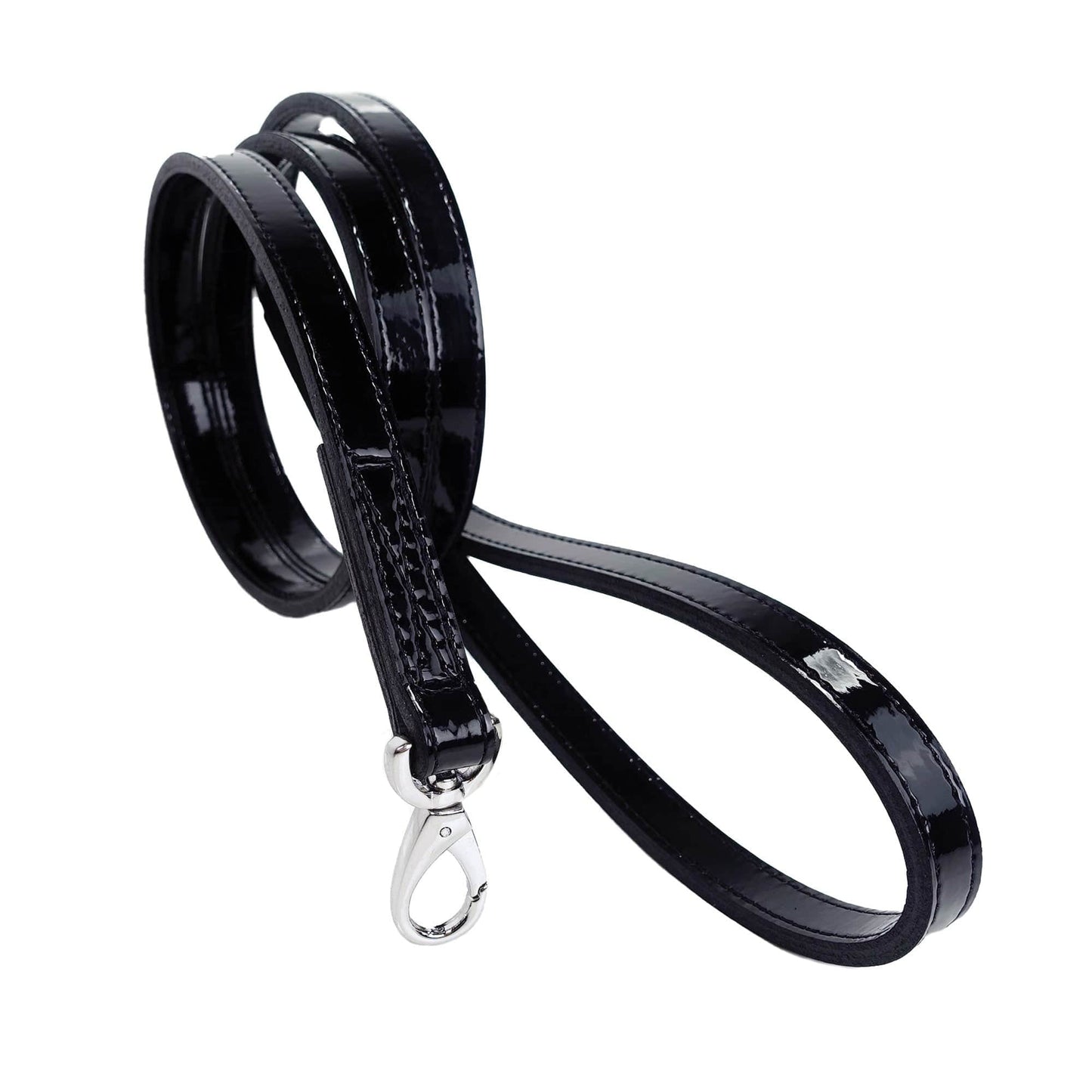 After Eight in Black Patent Dog Collar