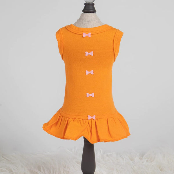 Candy Dog Dress - Orange