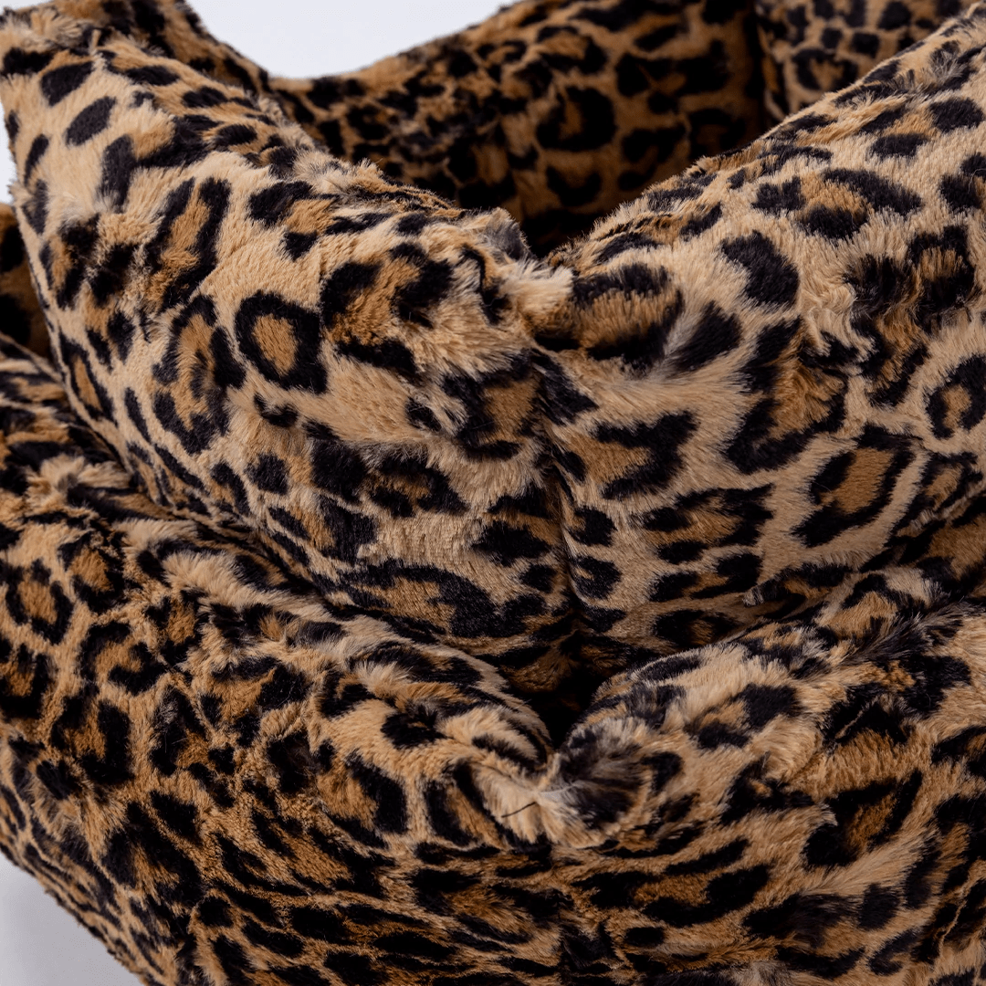 Cashmere Dog Bed - Faux Leopard