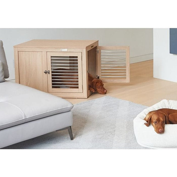 Moderno Dog Crate - White Oak