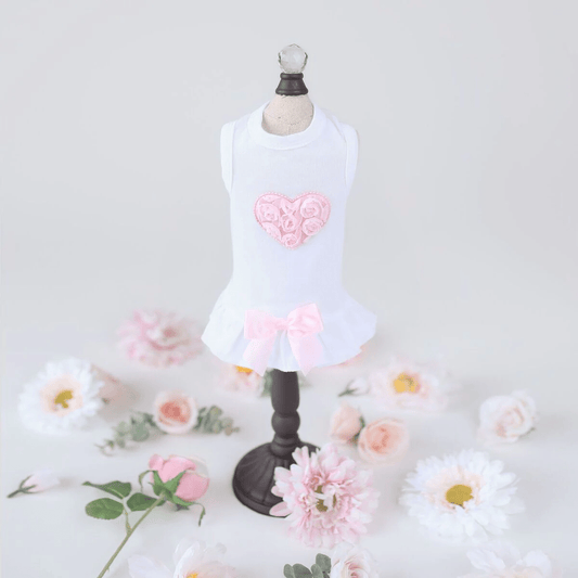 Pink Puff Heart Dog Dress