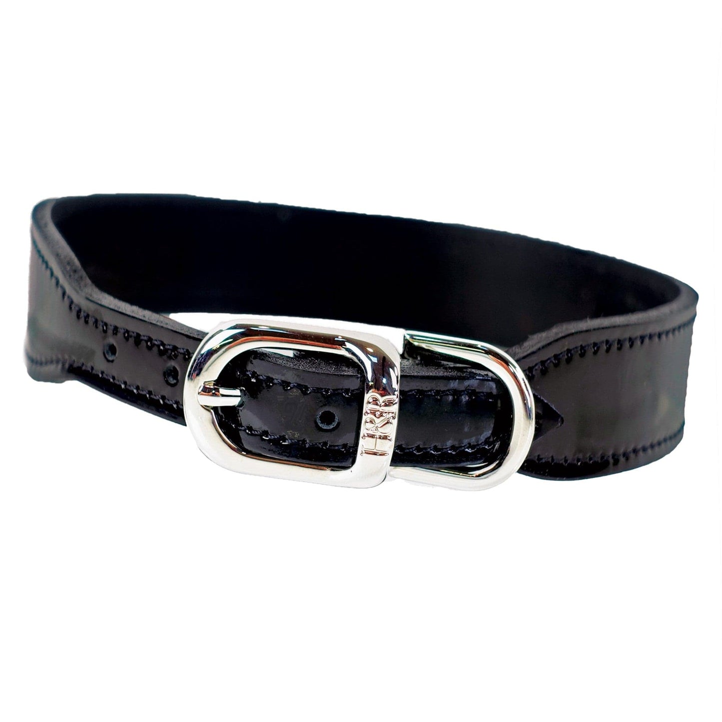 After Eight in Black Patent Dog Collar